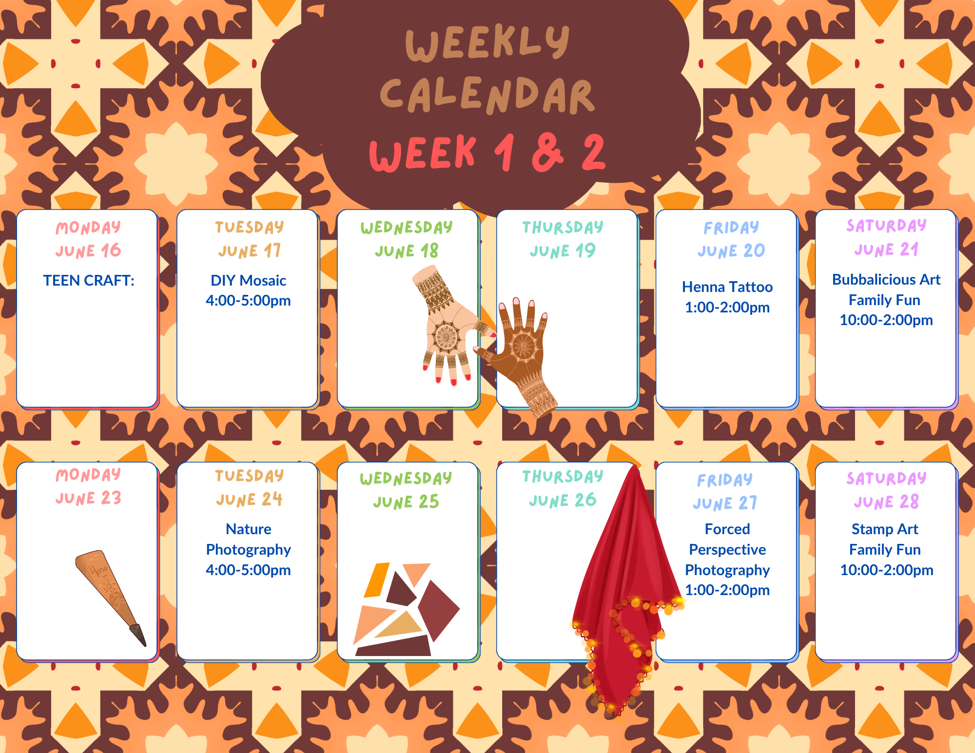 weekly calendar
