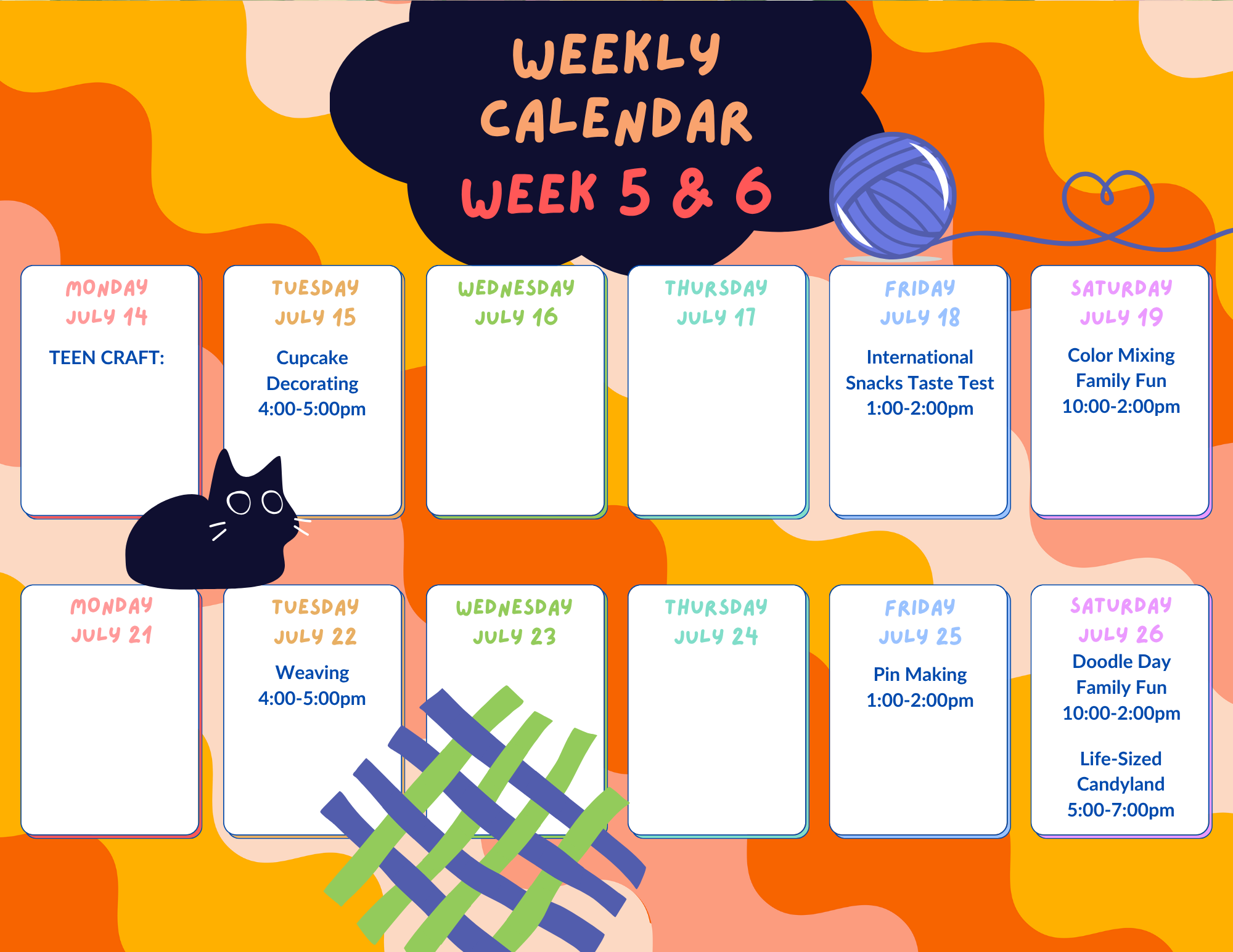 weekly calendar