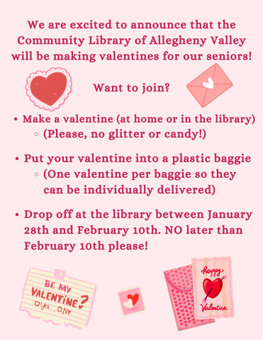 Make a Valentine for a local senior.