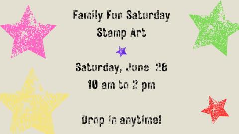 Stamp art on paper