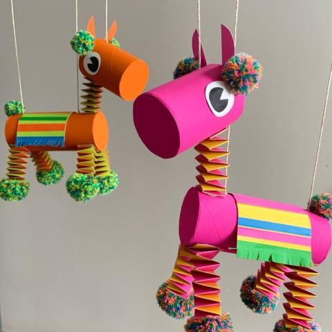 Pony Paper Tube Marionette (Puppet)
