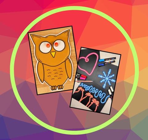 Light Up Owl and Neon Art program