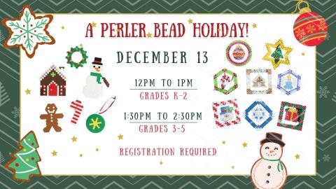 A Perler Bead Holiday program