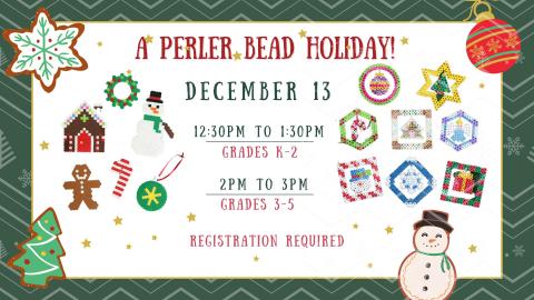 A Perler Bead Holiday program