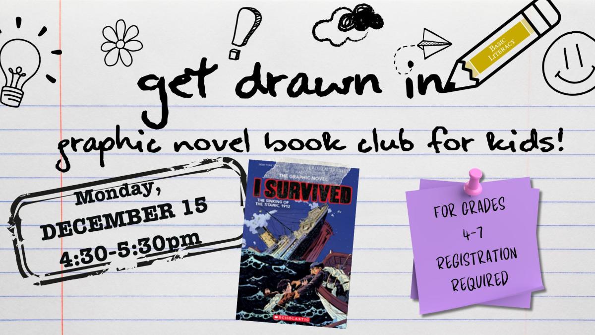 Get Drawn In Graphic Novel Book Club for Kids